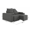 Ver imagem 5 de Sofá Retrátil Reclinável 3 Lugares 190cm Porta Copos e USB Embaúba Extra CabeCasa MadeiraOriginals