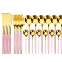 Ver imagem 1 de Faqueiro Slim 24 Peças Banho - Rosa