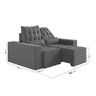 Sofá Retrátil e Reclinável 3 Lugares 180cm Embaúba Extra CabeCasa MadeiraOriginals - 3