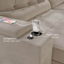 Ver imagem 7 de Sofá Retrátil Reclinável 3 Lugares 200cm Porta Copos e USB Embaúba Extra CabeCasa MadeiraOriginals
