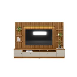 Rack e Painel para TV com 2 Modulos Laterais Hunt Nature Off-White - 3