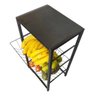Fruteira Utilyse de Chão Cozinha Metal e Madeira 4 Andares Aramada Preto - 2