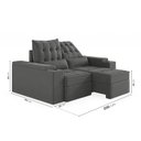 Ver imagem 5 de Sofá Retrátil Reclinável 3 Lugares 200cm Porta Copos e USB Embaúba Extra CabeCasa MadeiraOriginals