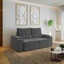 Ver imagem 1 de Sofá Retrátil Reclinável 3 Lugares 200cm Porta Copos e USB Embaúba Extra CabeCasa MadeiraOriginals