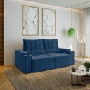 Ver imagem 2 de Sofá Retrátil Reclinável 3 Lugares 210cm Porta Copos e USB Embaúba Extra CabeCasa MadeiraOriginals