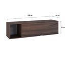 Ver imagem 5 de Armário Aéreo com Nicho e Porta Basculante 35x135x35cm Wlnp135 Nogal - Branco
