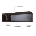 Ver imagem 6 de Armário Aéreo com Nicho e Porta Basculante 35x135x35cm Wlnp135 Nogal - Branco
