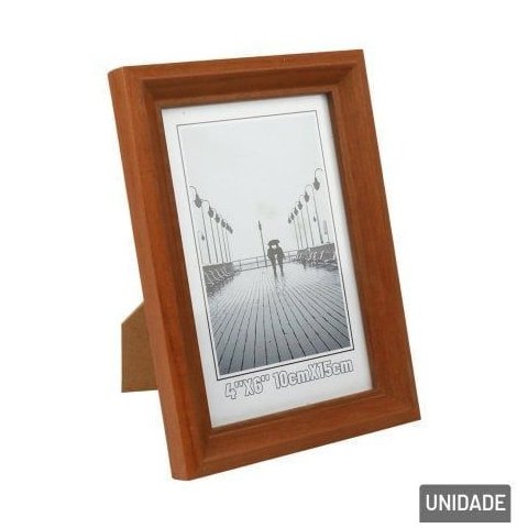 Kit 2 Porta Retrato de Mdf Design Madeira - 10x15 e 15x20cm