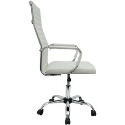 Kit 2 Cadeira Eames Esteirinha Presidente Escritório Alta Branca Preta Bege - 2