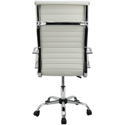 Kit 2 Cadeira Eames Esteirinha Presidente Escritório Alta Branca Preta Bege - 4