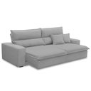 Ver imagem 5 de Sofá Retrátil Reclinável para Sala 4 Lugares 280cm Senzi F04 Veludo Cinza - Lyam Decor