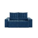 Ver imagem 7 de Sofá Retrátil e Reclinável 3 Lugares 190cm Embaúba Extra CabeCasa MadeiraOriginals Azul Diamante