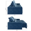 Ver imagem 4 de Sofá Retrátil e Reclinável 3 Lugares 190cm Embaúba Extra CabeCasa MadeiraOriginals Azul Diamante