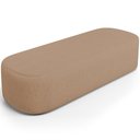 Ver imagem 1 de Puff Decorativo Orgânico para Living Quarto 140cm Doha W01 Linho Bege Escuro - Lyam Decor