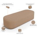 Ver imagem 4 de Puff Decorativo Orgânico para Living Quarto 140cm Doha W01 Linho Bege Escuro - Lyam Decor