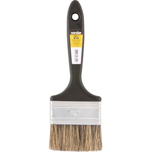 Pincel 2 Cerdas Gris Cabo Plástico Para Tintas Latéx E Acrí