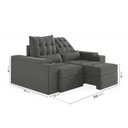 Ver imagem 5 de Sofá Retrátil Reclinável 3 Lugares 210cm Porta Copos e USB Embaúba Extra CabeCasa MadeiraOriginals