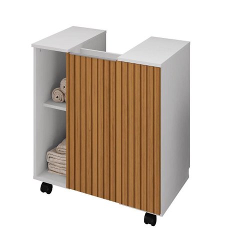 Gabinete para Banheiro Pequin 1 Porta 55cm Branco Bechara Móveis