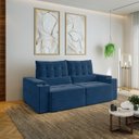 Ver imagem 2 de Sofá Retrátil Reclinável 3 Lugares 220cm Porta Copos e USB Embaúba Extra CabeCasa MadeiraOriginals