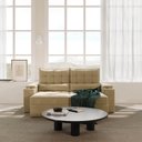 Ver imagem 3 de Sofá Retrátil Reclinável 3 Lugares 220cm Porta Copos e USB Embaúba Extra CabeCasa MadeiraOriginals Bege Palha Diamante