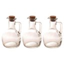 Ver imagem 1 de Kit 3 Galheteiros Garrafa de Vidro Azeite Vinagre 180ml Tampa Rolha Lyor Porta Condimentos