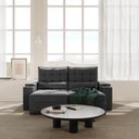 Ver imagem 2 de Sofá Retrátil Reclinável 3 Lugares 220cm Porta Copos e USB Embaúba Extra CabeCasa MadeiraOriginals Cinza Diamante