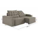 Ver imagem 5 de Sofá Retrátil Reclinável 3 Lugares 220cm Porta Copos e USB Embaúba Extra CabeCasa MadeiraOriginals