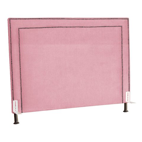 Cabeceira Cama Box Solteiro 90cm Viviane Suede - Estopar Viviane 90cm Suede Rosa