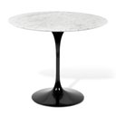 Ver imagem 1 de Mesa Saarinen Redonda Carrara 107cm - Base Preta