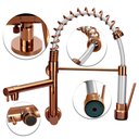 Ver imagem 2 de Torneira Cozinha Gourmet Parede Gatilho Spray Rose Golden