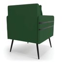 Ver imagem 5 de Kit 02 Poltronas Mari Veludo Verde Pés Palito de Ferro Preto - D’Rossi