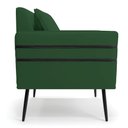 Ver imagem 4 de Kit 02 Poltronas Mari Veludo Verde Pés Palito de Ferro Preto - D’Rossi