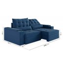 Ver imagem 5 de Sofá Retrátil Reclinável 4 Lugares 240cm Porta Copos e USB Embaúba Extra CabeCasa MadeiraOriginals