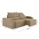 Ver imagem 5 de Sofá Retrátil Reclinável 4 Lugares 240cm Porta Copos e USB Embaúba Extra CabeCasa MadeiraOriginals