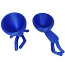 Ver imagem 4 de Kit 2 Vasos Preguiçosos Suculentas Decoração 19 Cm Decorativo Azul Metálico