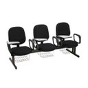 Ver imagem 1 de Cadeira em Longarina para Escolas Linha Uno Preto