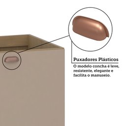 Balcão de Cozinha sem Tampo 40cm 1 Porta Classic Luciane Móv Freijó-petala Rosa - 8