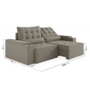 Ver imagem 5 de Sofá Retrátil Reclinável 4 Lugares 240cm Porta Copos e USB Embaúba Extra CabeCasa MadeiraOriginals