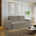 Ver imagem 2 de Sofá Retrátil Reclinável 4 Lugares 240cm Porta Copos e USB Embaúba Extra CabeCasa MadeiraOriginals