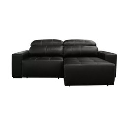 Sofá Retrátil e Reclinável de Couro Atami 2,30 M Preto Pigmentado - Mempra Design - 3