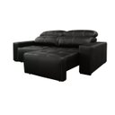 Ver imagem 5 de Sofá Retrátil e Reclinável de Couro Atami 2,30 M Preto Pigmentado - Mempra Design