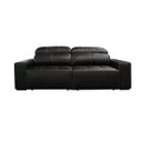 Ver imagem 2 de Sofá Retrátil e Reclinável de Couro Atami 2,30 M Preto Pigmentado - Mempra Design