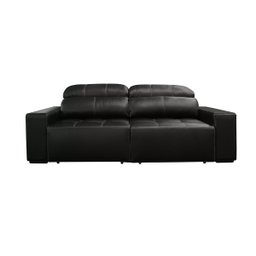 Sofá Retrátil e Reclinável de Couro Atami 2,30 M Preto Pigmentado - Mempra Design - 2