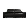 Sofá Retrátil e Reclinável de Couro Atami 2,30 M Preto Pigmentado - Mempra Design - 2