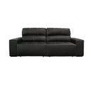 Ver imagem 1 de Sofá Retrátil e Reclinável de Couro Atami 2,30 M Preto Pigmentado - Mempra Design