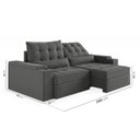 Ver imagem 4 de Sofá Retrátil e Reclinável 4 Lugares 240cm Porta Copos e USB Embaúba Extra CabeCasa MadeiraOriginals