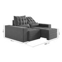 Ver imagem 3 de Sofá Retrátil e Reclinável 3 Lugares 190cm Embaúba Extra CabeCasa MadeiraOriginals Cinza Diamante