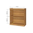 Ver imagem 4 de Armário Aéreo P/ Cozinha Burguesa Premium C/ 2 Portas 80cm Freijó/branco - Nesher