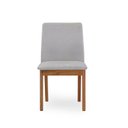 Ver mais imagens de Cadeira para Sala de Jantar Estofada Madeira Maciça Cecília Bege/Off White