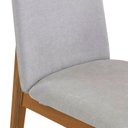 Ver imagem 7 de Cadeira para Sala de Jantar Estofada Madeira Maciça Cecília Bege/Off White
